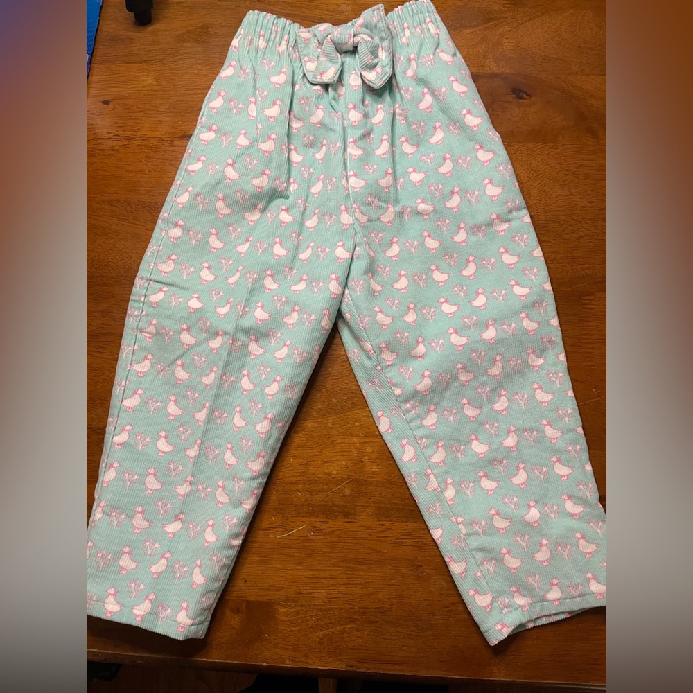 Vintage Oshkosh Toddler Girls Duck Print Corduroy Pants Size 3T